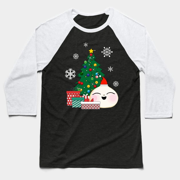 Happy Bao Bun Around The Christmas Tree Baseball T-Shirt by Nova5